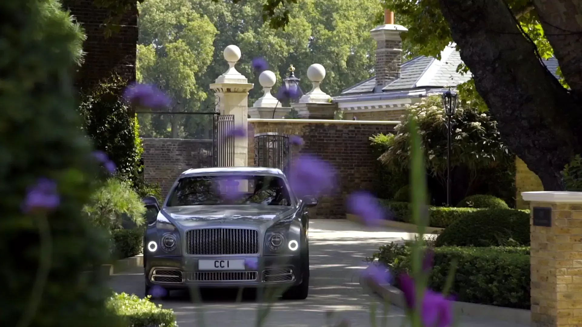 Nick Candy's car. Bentley with CC 1 registration.