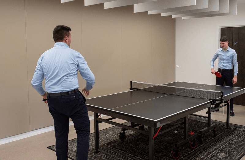 JG Games Room - Carlos & Stirling playing table tennis